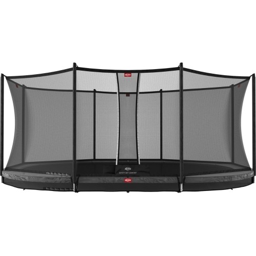 Trampolina BERG Grand Favorit InGround - 520 cm, szara, z siatką zabezpieczającą Comfort