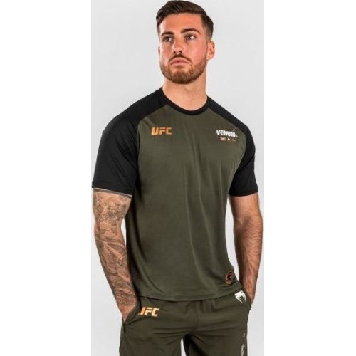 UFC Adrenaline by Venum Fight Week Men’s Dry-tech T-shirt - Khaki/Bronze