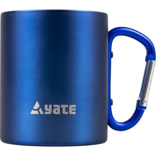 YATE Mug with carabiner COLOR 0,3 l stainless steel - blue