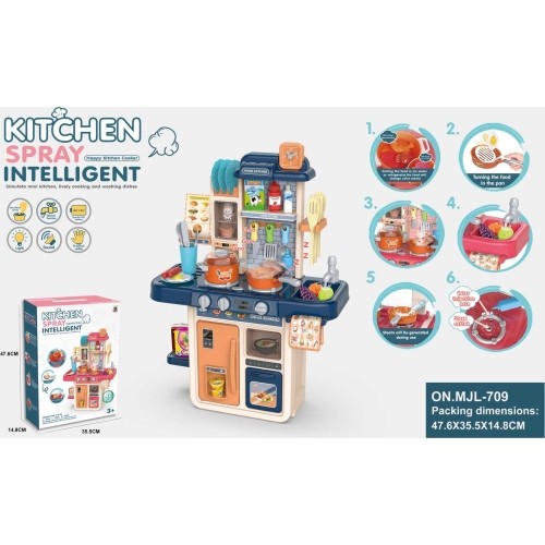 Kitchen Kitchenette with Light, Sound, Water and Steam Function 42 pcs.