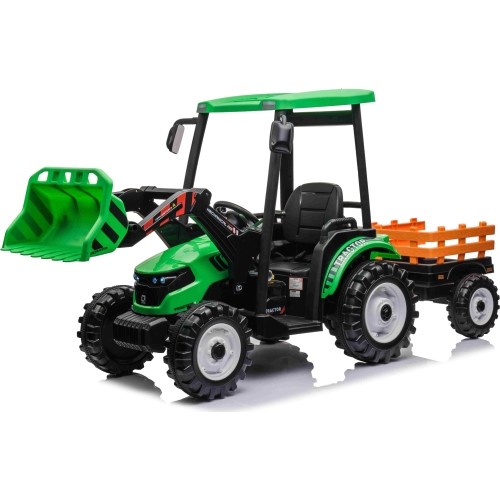 MEGA D68 Tractor Vehicle With Trailer Green