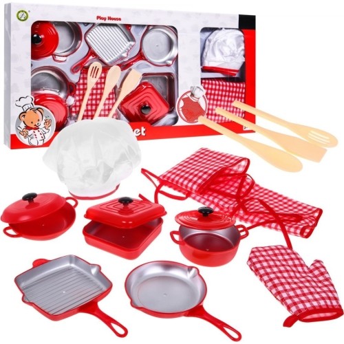 Kitchen set 14 El Red Apron Glove