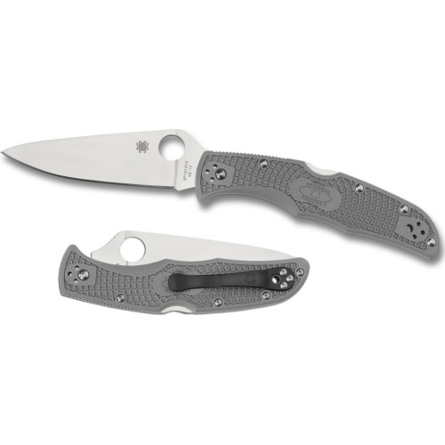 Nóż składany Spyderco C10FPGY Endura 4, Flat Ground - szary