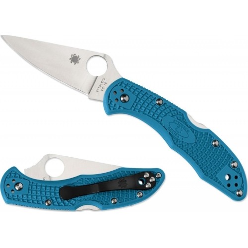 Nóz składany Spyderco C11FPBL Delica 4, Flat Ground - niebieski