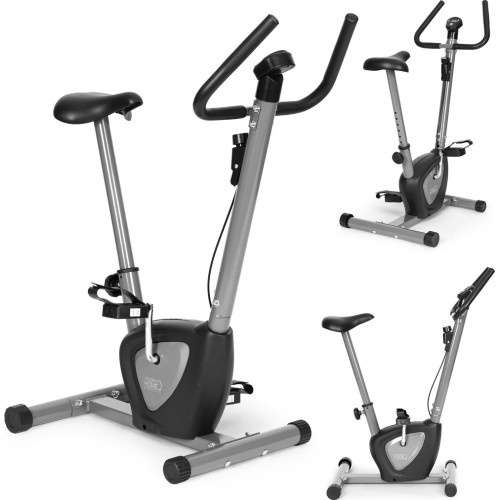 Stationary home exercise bike with computer