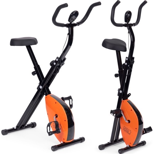 Exercise bike stationary fitness bike mechanical counter computer smooth adjustment - orange ModernHome