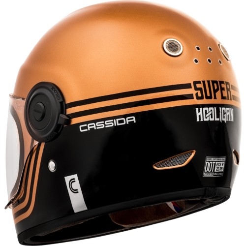 Motorcycle Helmet Cassida Fibre Super Hooligan Black/Metallic Copper/Gray
