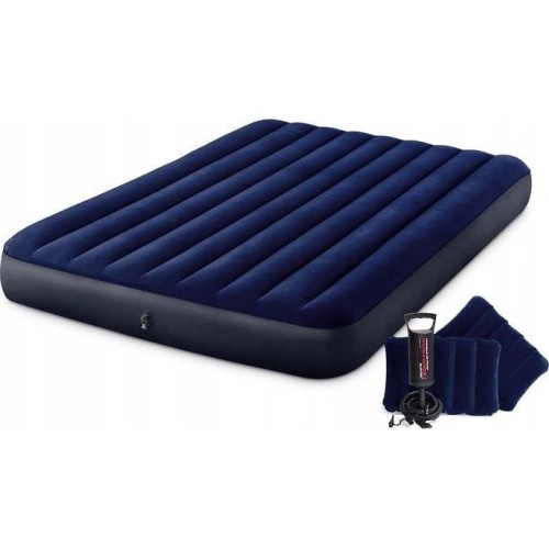 Inflatable 2 Seater Velor Mattress Intex