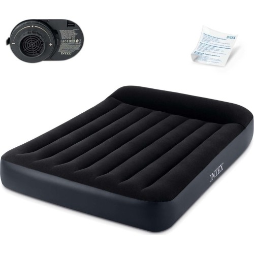 Inflatable mattress with pump bed velour Intex 64150ND