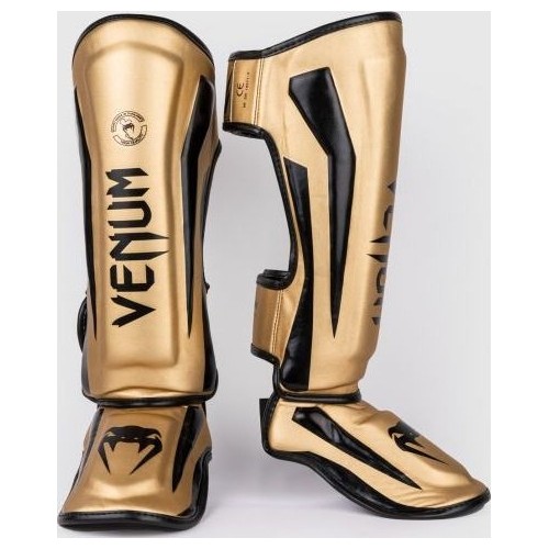 Venum Elite Standup Shin guards - Gold/Black