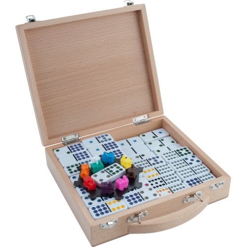 Longfield Mexican Train Double 12 wooden case