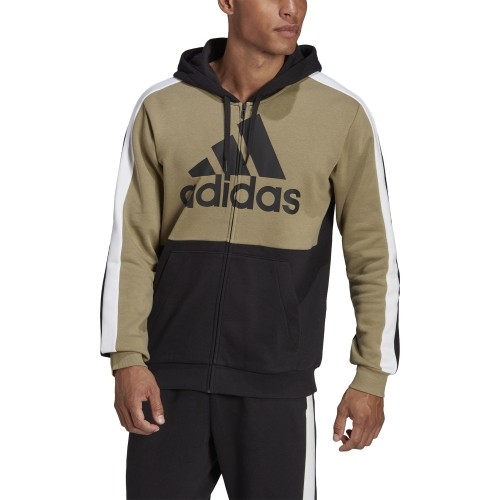 Adidas Džemperis Vyrams M Cb Fz Hoodie Black Green HE4371