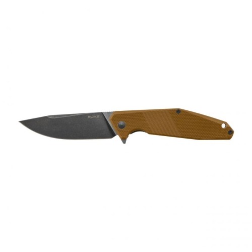 Ruike D191-W brown and black folding knife