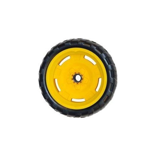 Wheel yellow-black 9x2 right Farm (yellow cap cover)