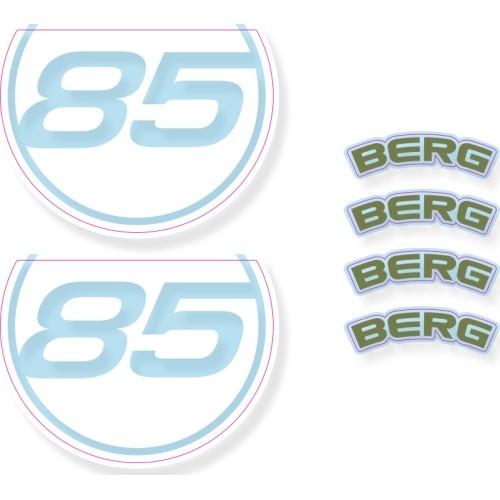 BERG GO² Retro Green - Sticker set