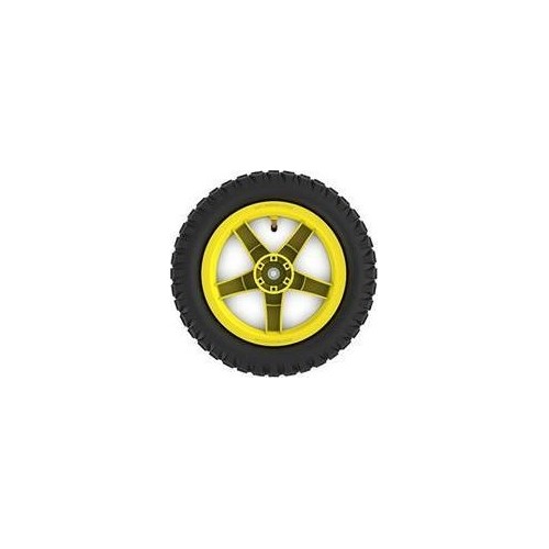 Wheel yellow 12.5x2.25-8 all terrain, traction