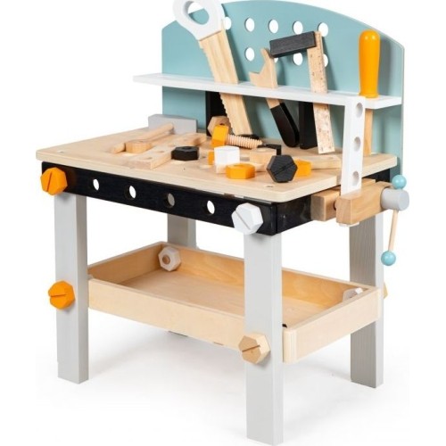 Wooden workshop for children tool table 38 pieces ECOTOYS