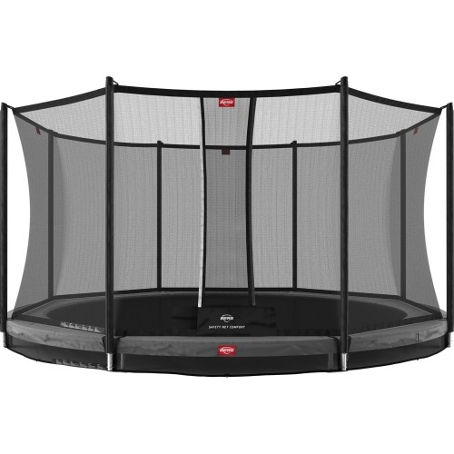 Trampolina BERG Favorit InGround - 330 cm, szara, z siatką zabezpieczającą Comfort