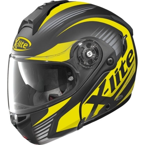 Motorcycle Helmet X-Lite X-1004 Nordhelle N-Com Flat Black-Yellow