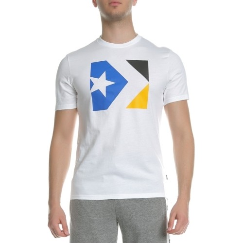 Converse Marškinėliai Star Chevron Tri Color Tee White