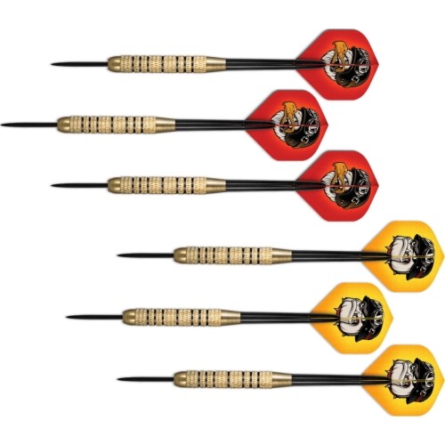 Darts Shot Duel Brass Plated Value Range 22 Steel – 6-Pack