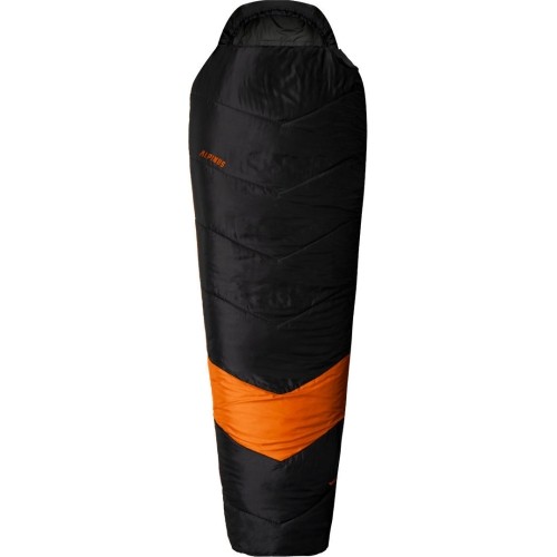 Alpinus Classic 1050 sleeping bag black and orange for left-handed people