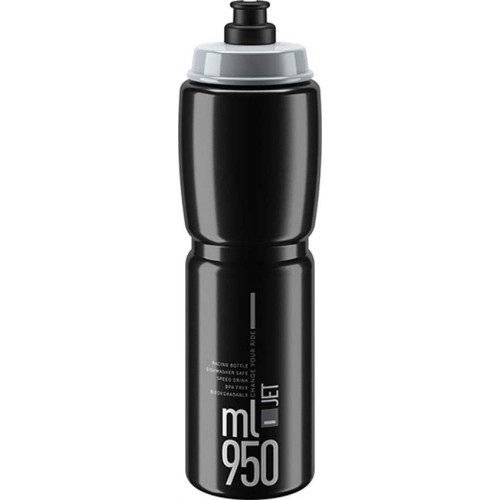 Drinking Bottle Elite Jet, 950ml, Black