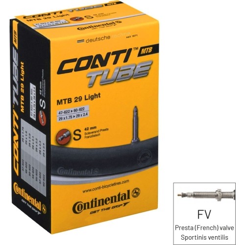 Bicycle Tube Continental 29" Light, FV,42mm