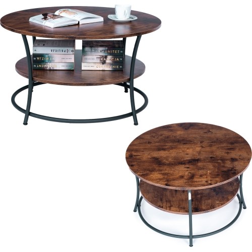 Coffee table round bench two tops industrial ModernHome