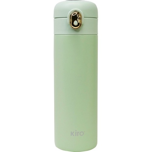 Thermo-bottle KIRO with digital thermometer KI166GR, 380 ml, green