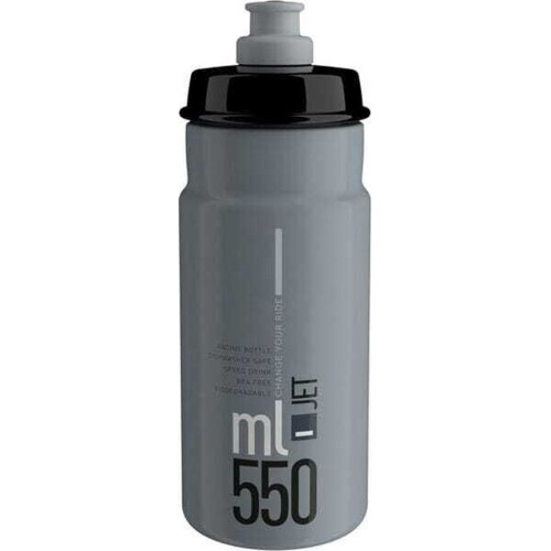 Butelka Elite Jet Grey z czarnym logo 550 ml