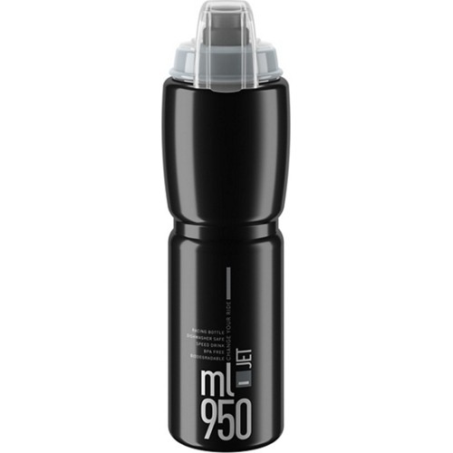 Elite Bottle Jet Plus Black Grey logo 950ml