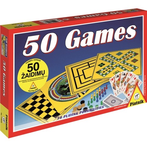 50 Games Set Piatnik (Latvian, Russian Languages)