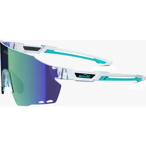 Magicshine WINDBREAKER goggles, (white/turquoise)