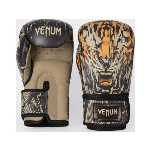 Venum Tiger Boxing Gloves - Black/Neon Orange