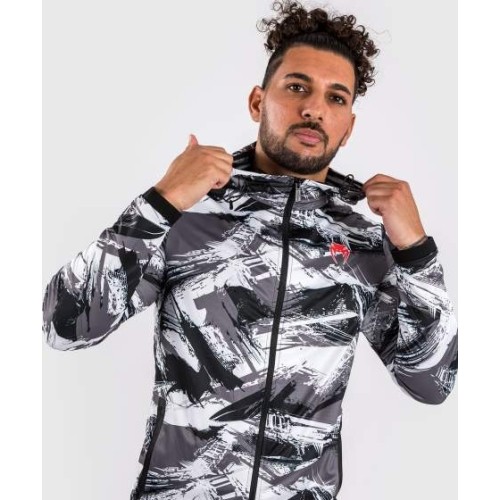 Venum Electron 3.0 Hoodie - Grey/Red - Navy