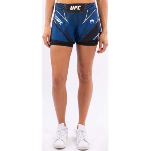 Damskie spodenki UFC Venum Authentic Fight Night - krótki krój - niebieskie