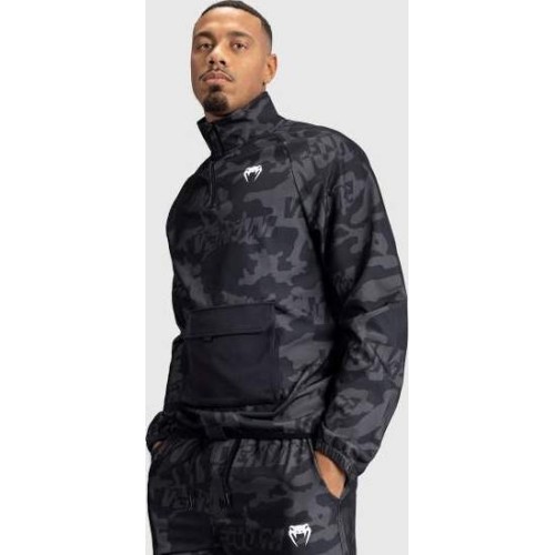 Venum Trooper Men's Half-Zip Jacket - Black/Dark Charcoal