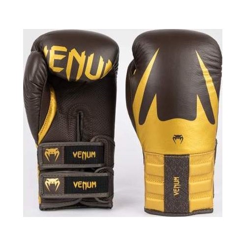 Venum Reverso Boxing Gloves - Chocolate / Gold