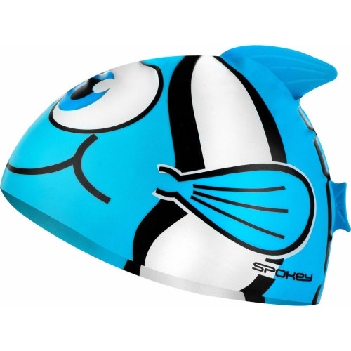 Silicone swimming cap blue Spokey RYBKA MARLIN