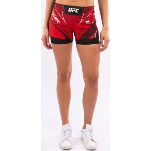 Damskie spodenki UFC Venum Authentic Fight Night - krótki krój - czerwone