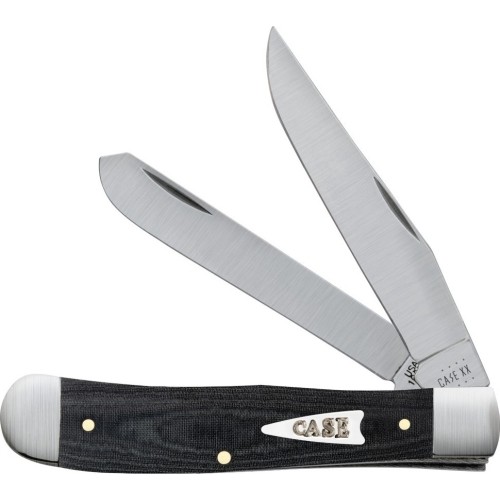 Pocket Knife Case SS Smooth Trapper, Black