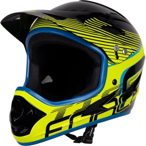 Kask FORCE TIGER, S-M, 57-58cm (czarny/fluorescencyjny)