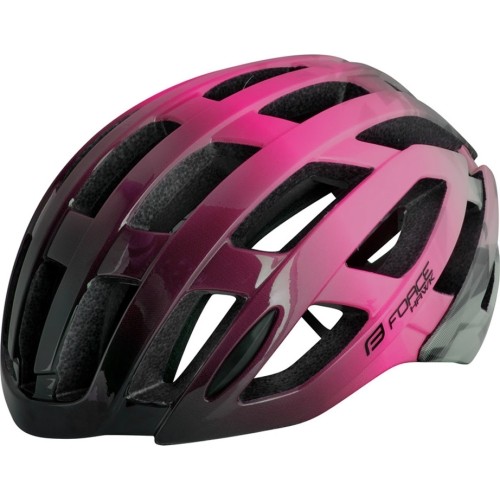 Kask FORCE HAWK, S-M 55 - 59 cm, (czarny/różowy)