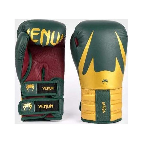 Venum Reverso Boxing Gloves - Emerald Green / Gold