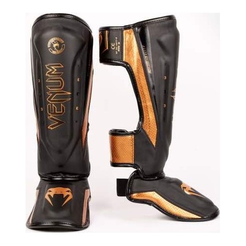 Venum Elite Evo Shinguards - Black/Bronze