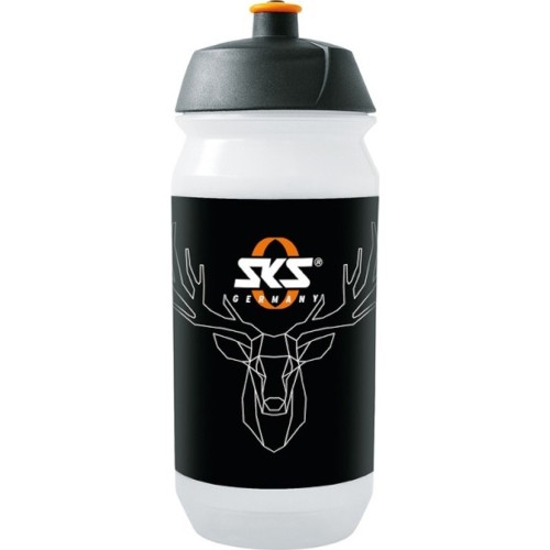 Drinking Bottle SKS Germany Deer, 500ml, Black/White