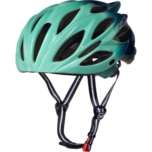 Helmet FORCE BULL HUE // size S-M (55-58 cm) (black/turquoise)