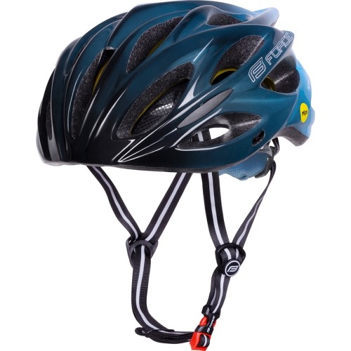 Kask FORCE BULL HUE MIPS // rozmiar L-XL (58-61 cm) (niebieski/czarny)