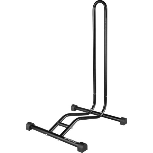 Uchwyt naziemny na rower, 1 rower, stalowy (czarny)